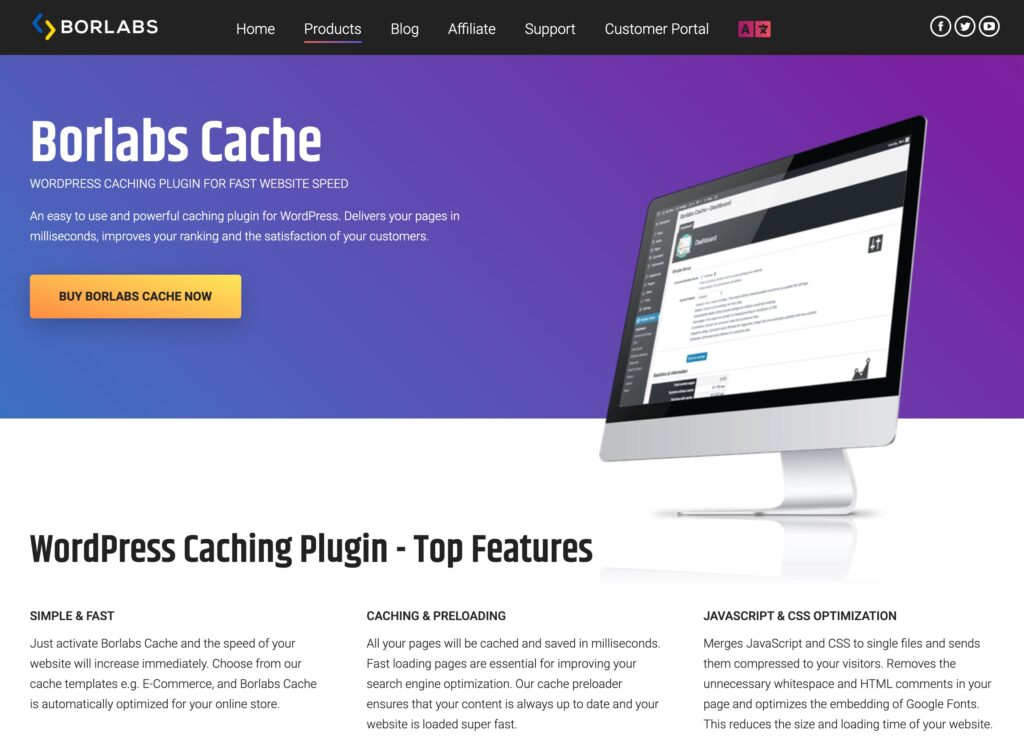 Best WordPress Cache Plugin: Borlabs Cache