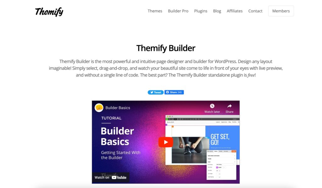 Best WordPress Page Builder: Themify