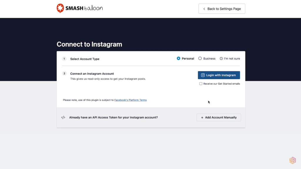 How to Embed an Instagram Feed on WordPress: Connecting your Instagram Step 2